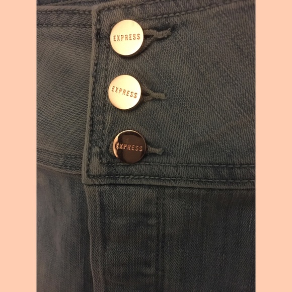 Express High Waisted Button Fly Wide Leg Jeans - Picture 5 of 8